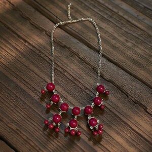 80’s Statement Red Beaded Necklace
